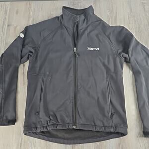 Marmot Gravity Mens XXL Softshell Jacket Black Fleece Lined Full Zip Outdoors